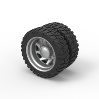 Rear semi wheel for pickup Version 7 Scale 1:25 - Thumbnail 7