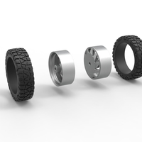 Rear semi wheel for pickup Version 7 Scale 1:25 - Thumbnail 10