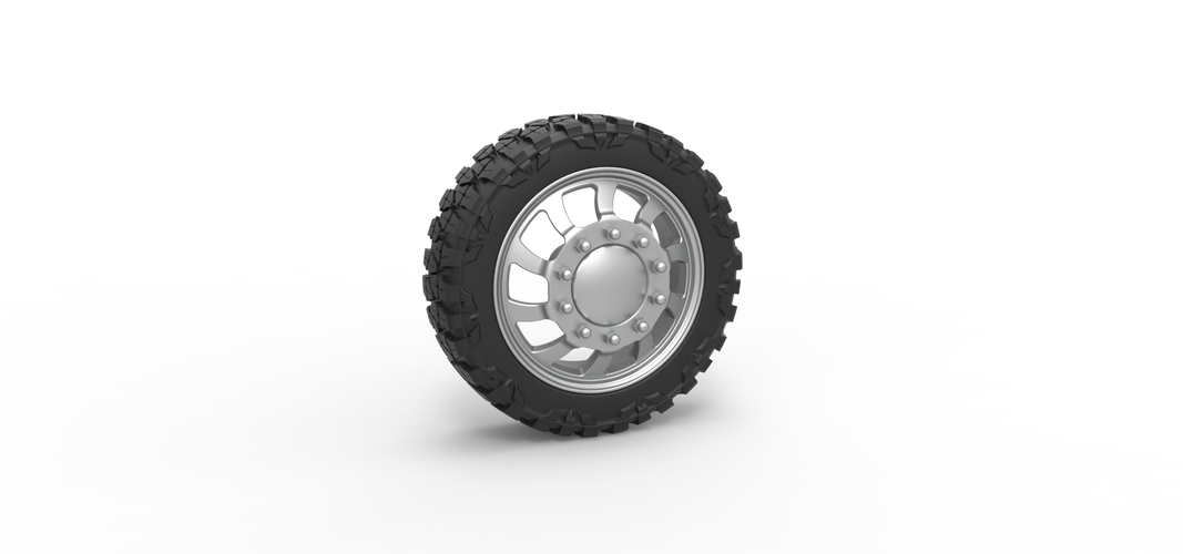 Front semi wheel for pickup Version 8 Scale 1:25 3D Print 524387