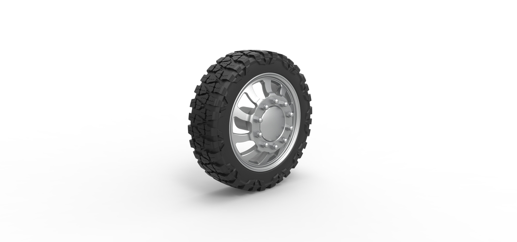 Front semi wheel for pickup Version 8 Scale 1:25 3D Print 524388