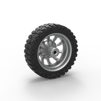 Front semi wheel for pickup Version 8 Scale 1:25 - Thumbnail 8