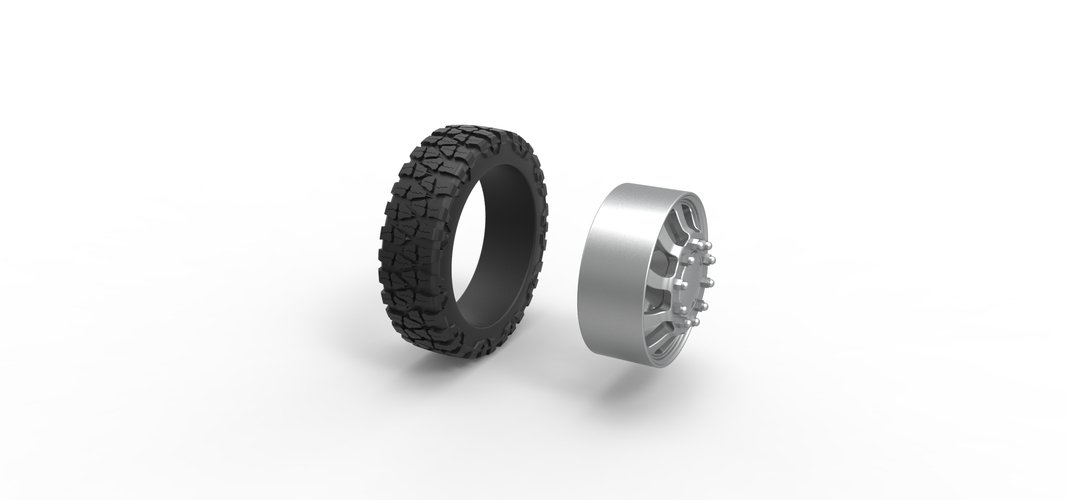 Front semi wheel for pickup Version 8 Scale 1:25 3D Print 524395