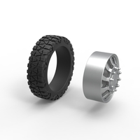 Front semi wheel for pickup Version 8 Scale 1:25 - Thumbnail 9