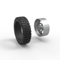 Front semi wheel for pickup Version 8 Scale 1:25 - Thumbnail 10