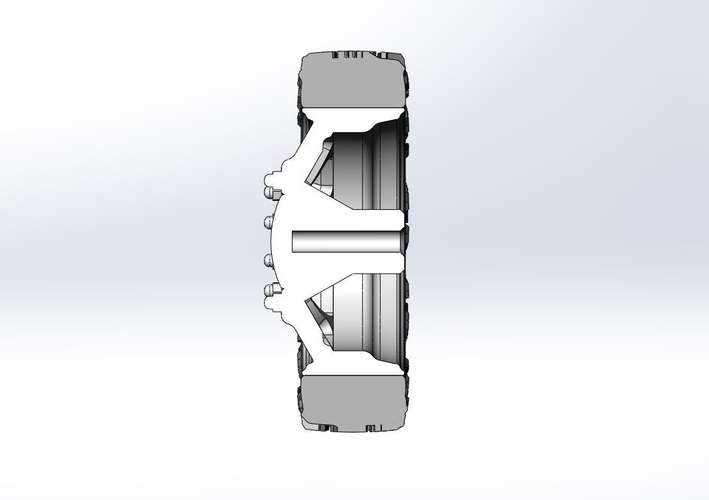 Front semi wheel for pickup Version 8 Scale 1:25 3D Print 524397