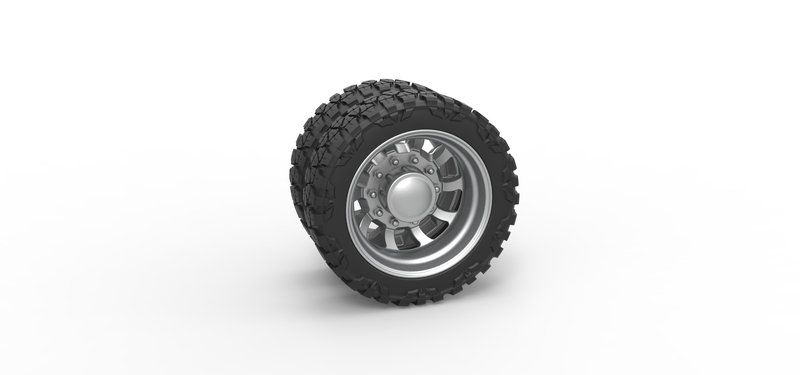 Rear semi wheel for pickup Version 8 Scale 1:25