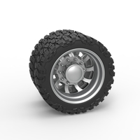 Rear semi wheel for pickup Version 8 Scale 1:25 - Thumbnail 1