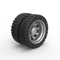 Rear semi wheel for pickup Version 8 Scale 1:25 - Thumbnail 2