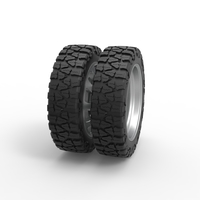 Rear semi wheel for pickup Version 8 Scale 1:25 - Thumbnail 3