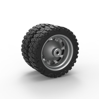 Rear semi wheel for pickup Version 8 Scale 1:25 - Thumbnail 8