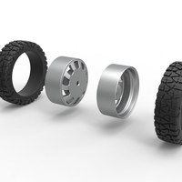 Rear semi wheel for pickup Version 8 Scale 1:25 - Thumbnail 9