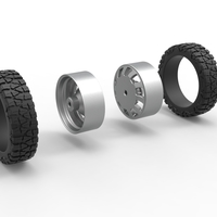 Rear semi wheel for pickup Version 8 Scale 1:25 - Thumbnail 10