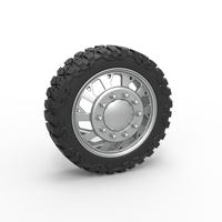 Small Front semi wheel for pickup Version 9 Scale 1:25 3D Printing 524420