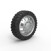 Front semi wheel for pickup Version 9 Scale 1:25 - Thumbnail 2