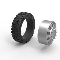 Front semi wheel for pickup Version 9 Scale 1:25 - Thumbnail 9