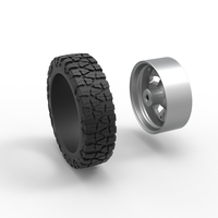 Front semi wheel for pickup Version 9 Scale 1:25 - Thumbnail 10