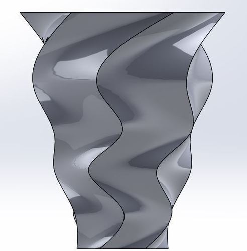 Spiral vase 6 edges with twist 3D Print 52446
