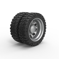 Rear semi wheel for pickup Version 9 Scale 1:25 - Thumbnail 2