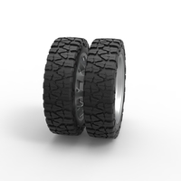 Rear semi wheel for pickup Version 9 Scale 1:25 - Thumbnail 3