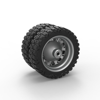 Rear semi wheel for pickup Version 9 Scale 1:25 - Thumbnail 8