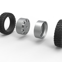 Rear semi wheel for pickup Version 9 Scale 1:25 - Thumbnail 9