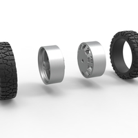 Rear semi wheel for pickup Version 9 Scale 1:25 - Thumbnail 10