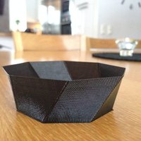 Small Spiral 8 edges bowl 3D Printing 52452