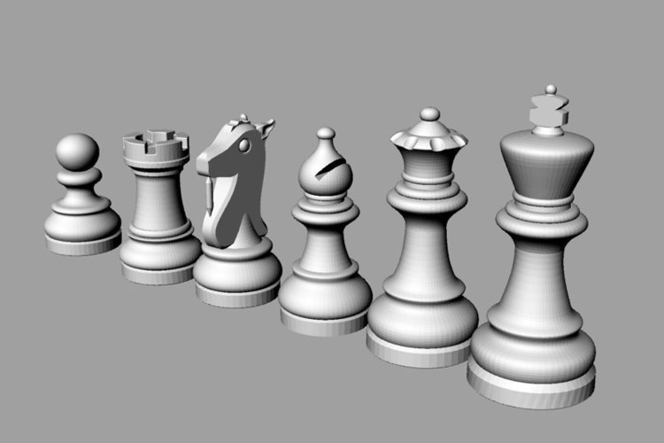Classic Chess Set 3D Print 52454