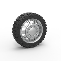 Front semi wheel for pickup Version 10 Scale 1:25 - Thumbnail 1