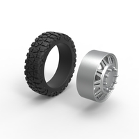 Front semi wheel for pickup Version 10 Scale 1:25 - Thumbnail 9