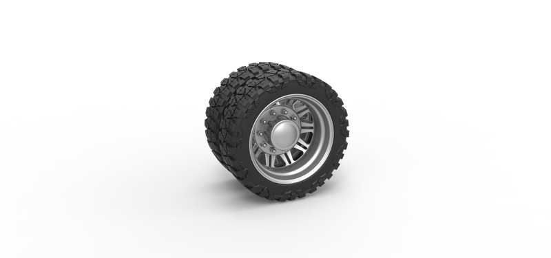 Rear semi wheel for pickup Version 10 Scale 1:25