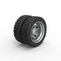 Rear semi wheel for pickup Version 10 Scale 1:25 - Thumbnail 2