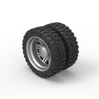 Rear semi wheel for pickup Version 10 Scale 1:25 - Thumbnail 7