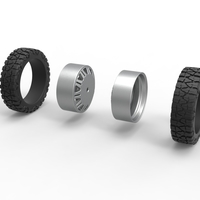 Rear semi wheel for pickup Version 10 Scale 1:25 - Thumbnail 9