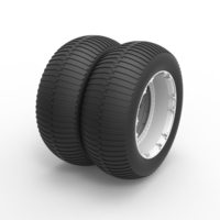 Double Wheel from vintage monster truck Scale 1:25 - Thumbnail 2