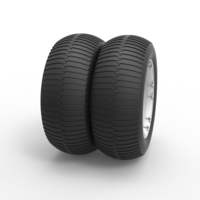 Double Wheel from vintage monster truck Scale 1:25 - Thumbnail 3