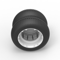 Double Wheel from vintage monster truck Scale 1:25 - Thumbnail 6