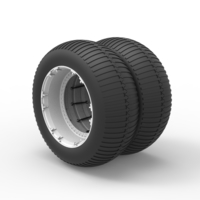 Double Wheel from vintage monster truck Scale 1:25 - Thumbnail 7