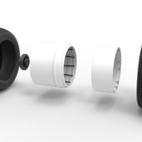 Double Wheel from vintage monster truck Scale 1:25 - Thumbnail 9