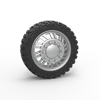 Small Front semi wheel for pickup Version 11 Scale 1:25 3D Printing 524685