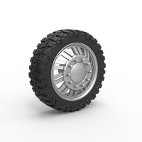 Front semi wheel for pickup Version 11 Scale 1:25 - Thumbnail 2
