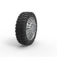 Front semi wheel for pickup Version 11 Scale 1:25 - Thumbnail 3