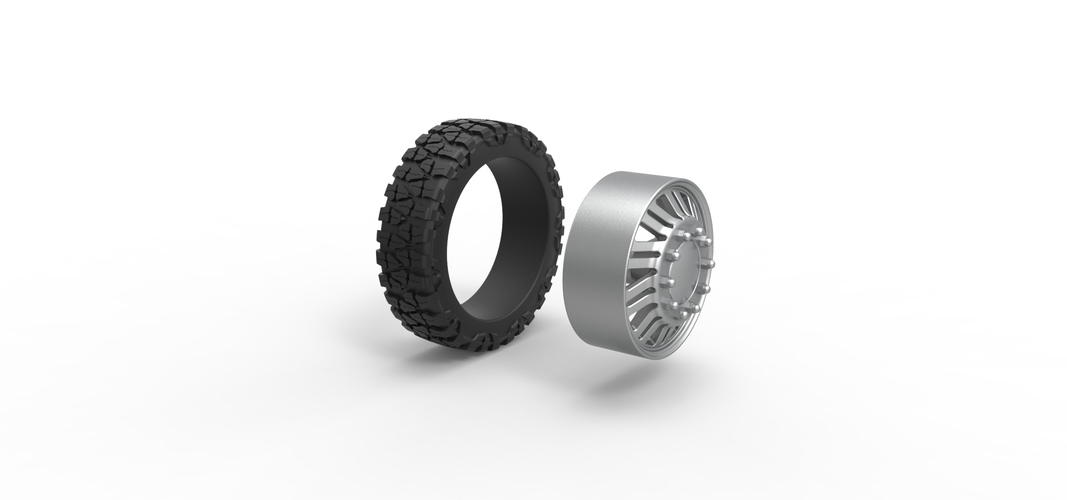 Front semi wheel for pickup Version 11 Scale 1:25 3D Print 524693