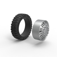 Front semi wheel for pickup Version 11 Scale 1:25 - Thumbnail 9