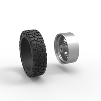 Front semi wheel for pickup Version 11 Scale 1:25 - Thumbnail 10