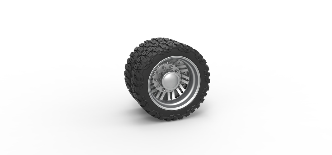 Rear semi wheel for pickup Version 11 Scale 1:25 3D Print 524702