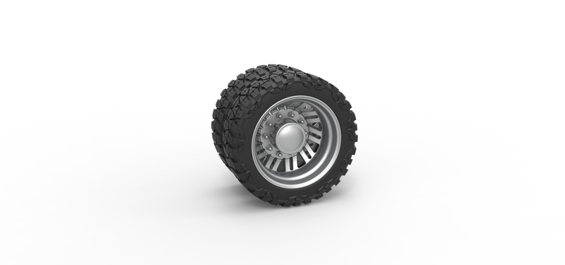Rear semi wheel for pickup Version 11 Scale 1:25