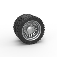 Small Rear semi wheel for pickup Version 11 Scale 1:25 3D Printing 524702