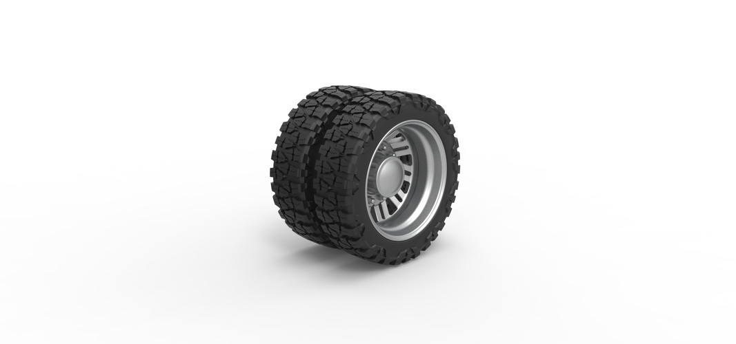 Rear semi wheel for pickup Version 11 Scale 1:25 3D Print 524703