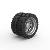 Rear semi wheel for pickup Version 11 Scale 1:25 - Thumbnail 2